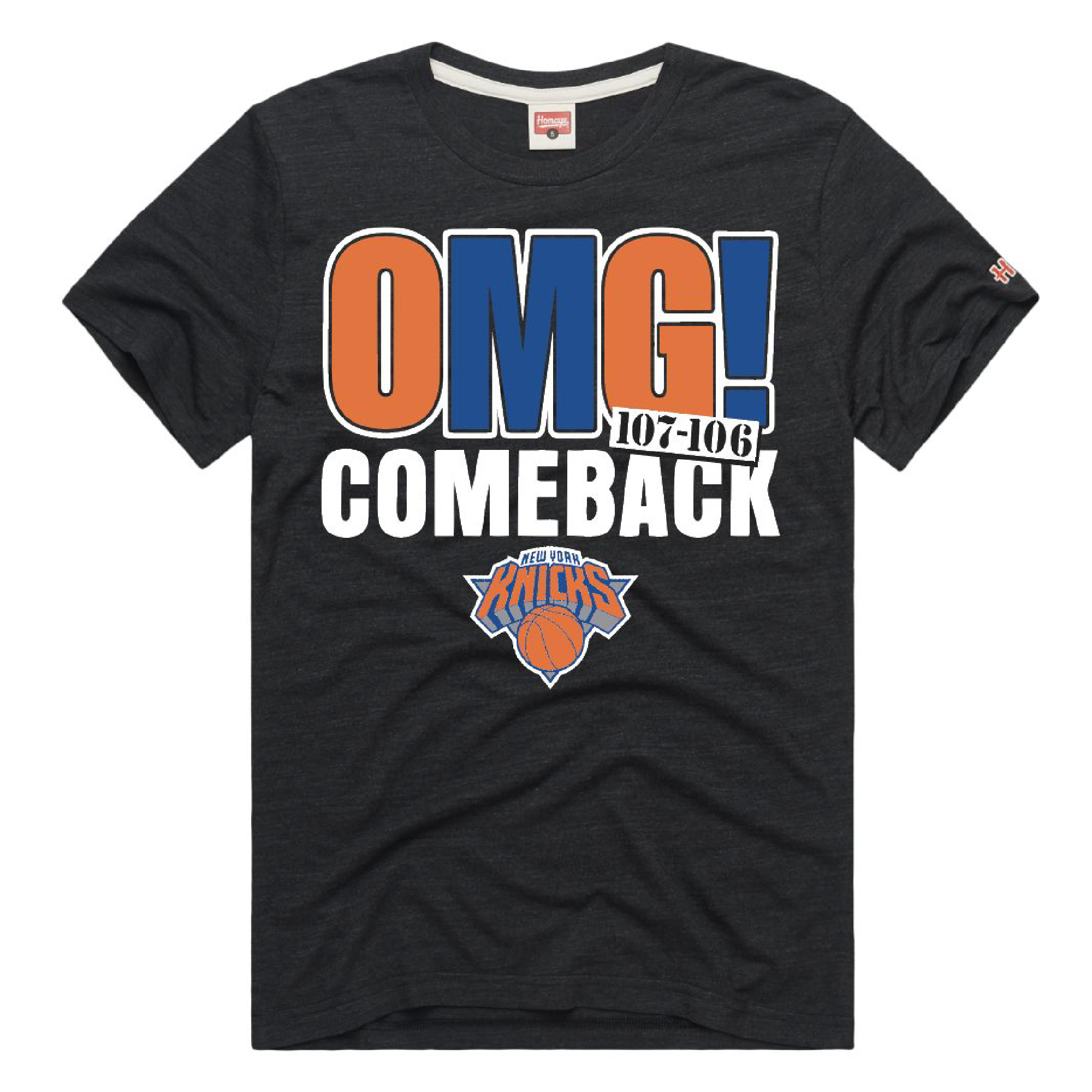 Unisex Homage OG Anunoby Charcoal New York Knicks OMG! Comeback Tri-Blend T-Shirt