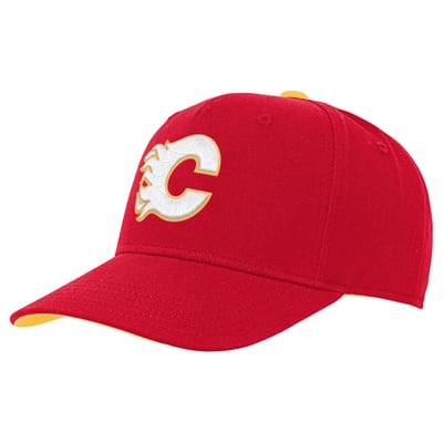 Youth Outerstuff  Red Calgary Flames Logo Adjustable Hat