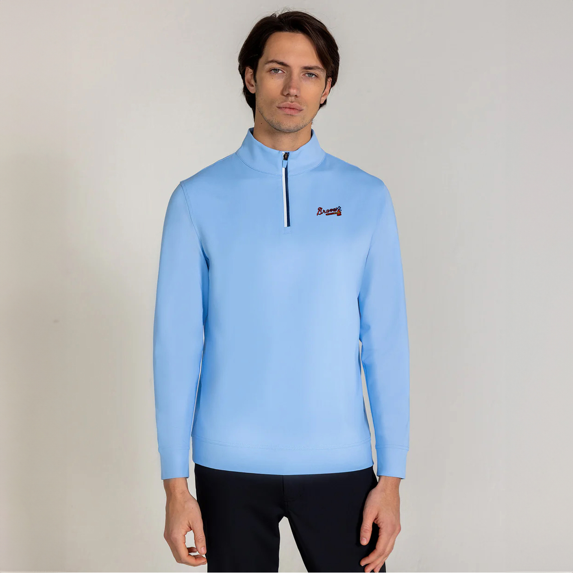 Men's Redvanly  Light Blue Atlanta Braves Wilder Full-Zip Jacket