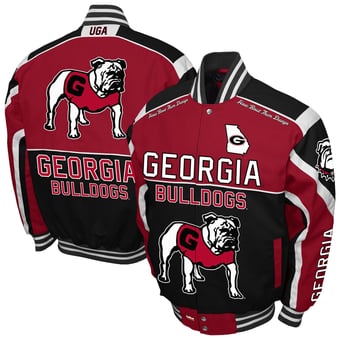 Men's Franchise Club Red Georgia Bulldogs Crush Cotton Twill Full-Snap Jacket