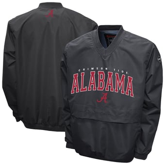 Men's Franchise Club Gray Alabama Crimson Tide Windshell V-Neck Jacket