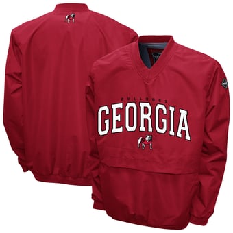 Men's Franchise Club Red Georgia Bulldogs Windshell V-Neck Jacket