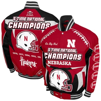 Men's Franchise Club Scarlet Nebraska Huskers Commemorative Cotton Twill Full-Snap Jacket