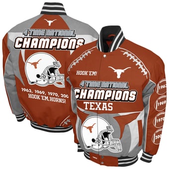 Men's Franchise Club Texas Orange Texas Longhorns Commemorative Cotton Twill Full-Snap Jacket