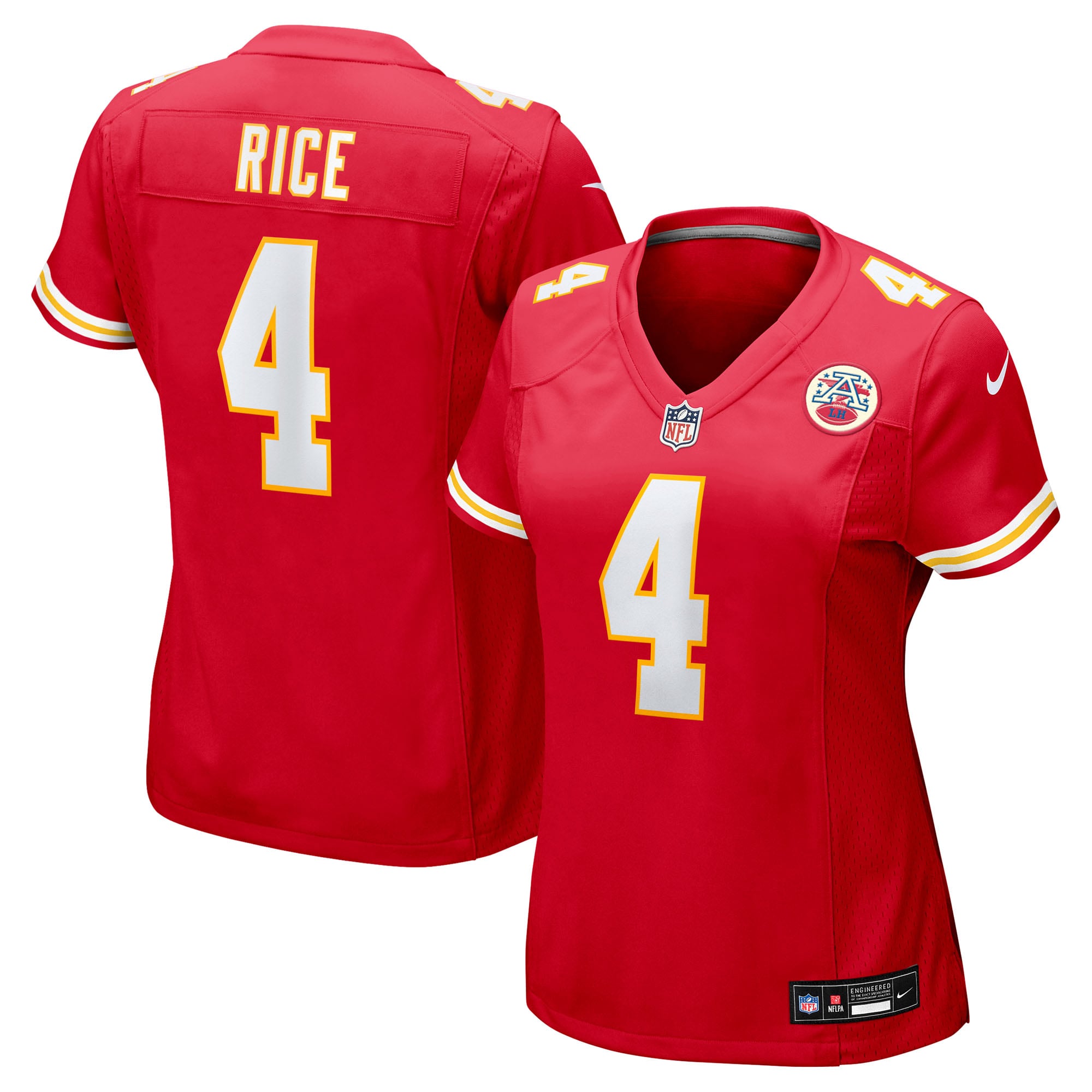 Camiseta Nike Game de la  1ª equipación del Kansas City Chiefs - Rojo - Rashee Rice - Mujer