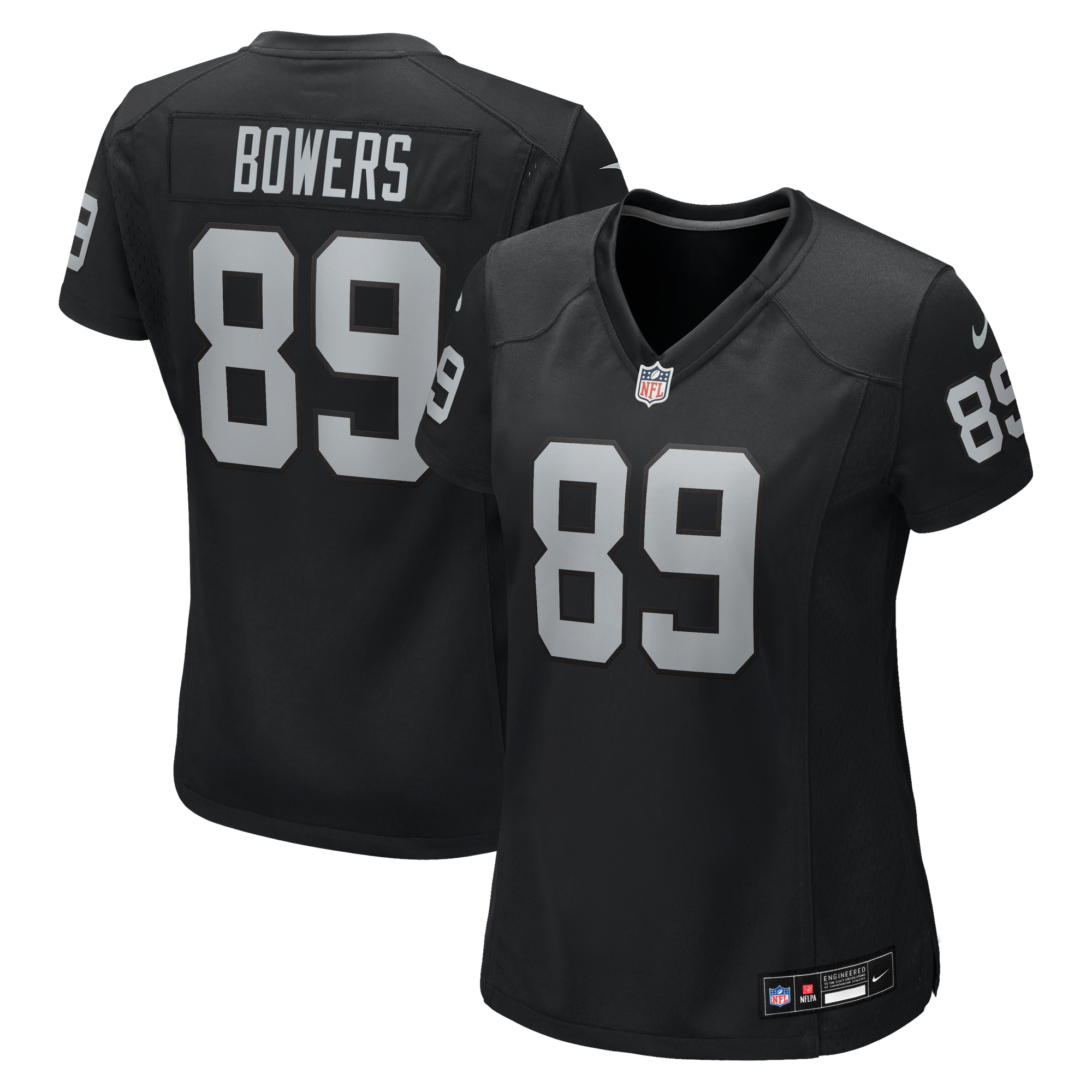 Maglia da gioco/casa dei Las Vegas Raiders Nike - Nera - Brock Bowers - Donna
