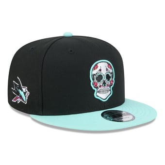 Men's New Era Black San Jose Sharks Dia De Los Muertos 9FIFTY Snapback Hat