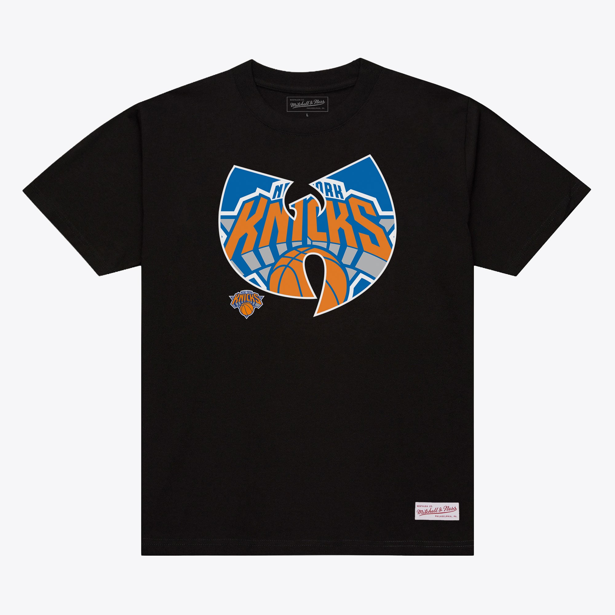 Men's Mitchell & Ness Black New York Knicks x Wu-Tang T-Shirt