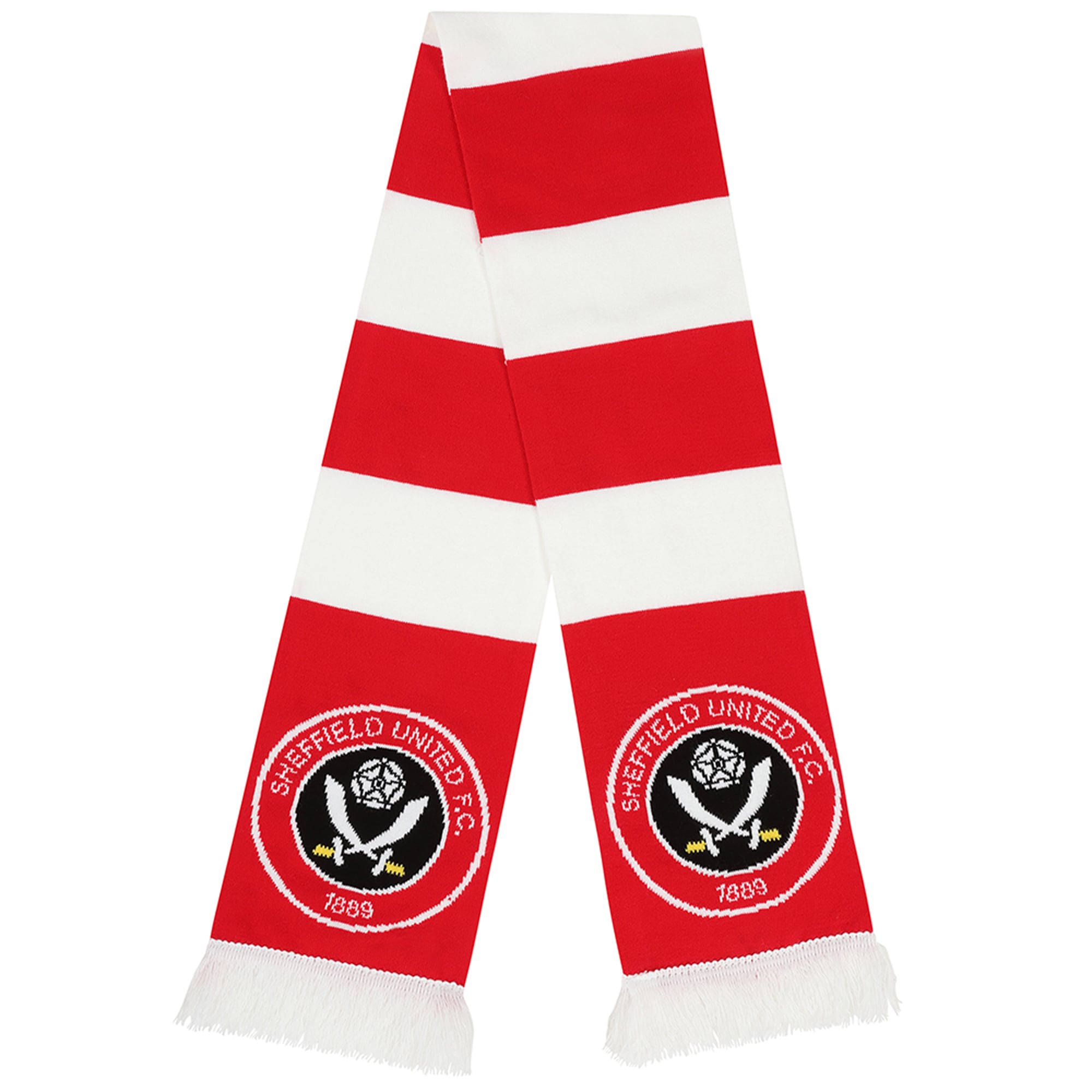 Sheffield United Crest Club Bar Scarf - Red/White - Unisex