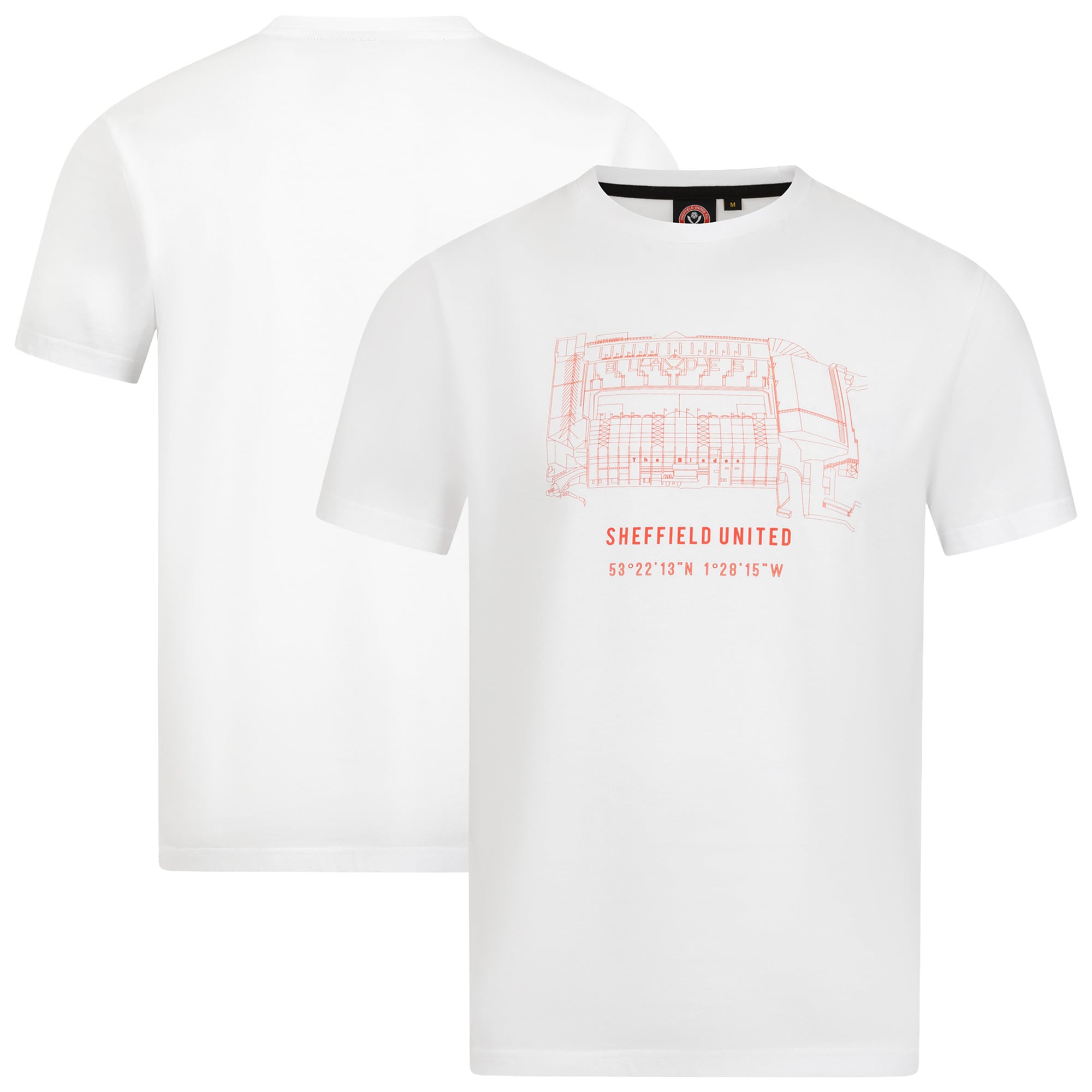 Sheffield United Stadium Print T-Shirt - White/Red - Mens