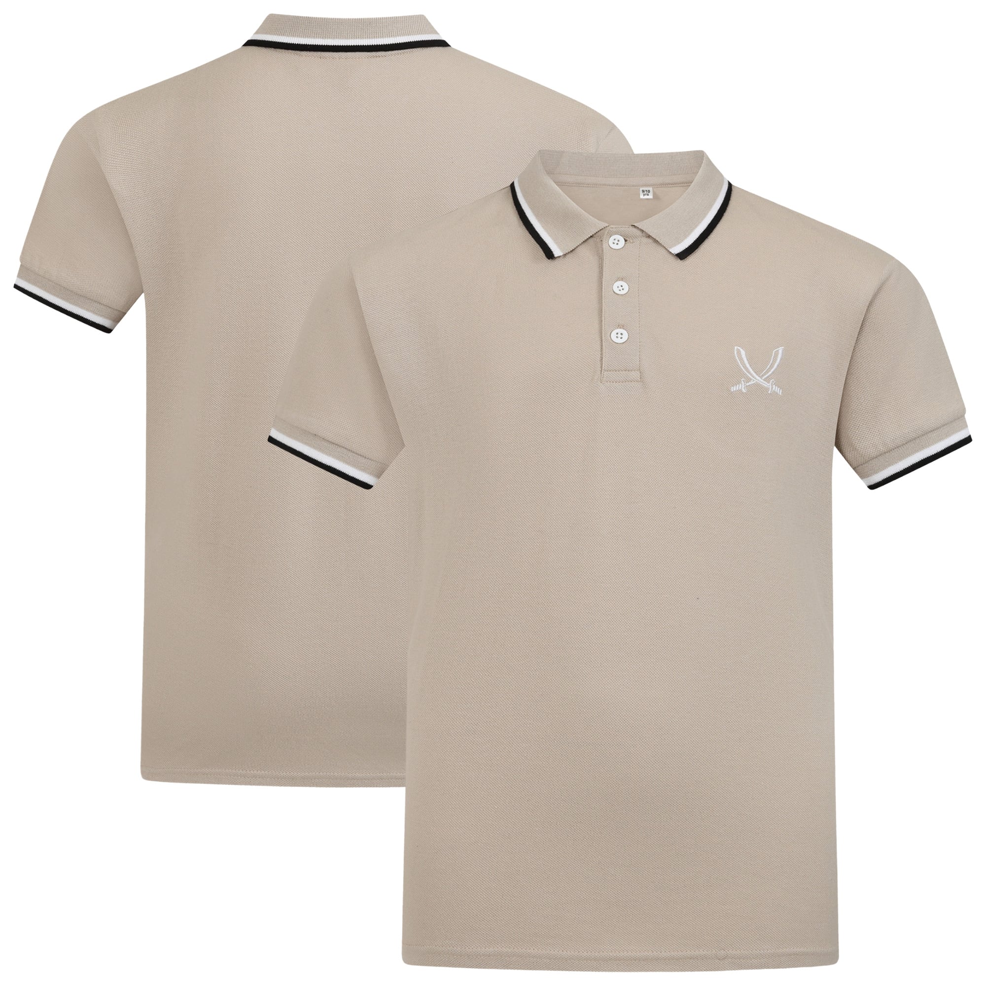 Sheffield United Polo Shirt - Stone/White/Black - Kids