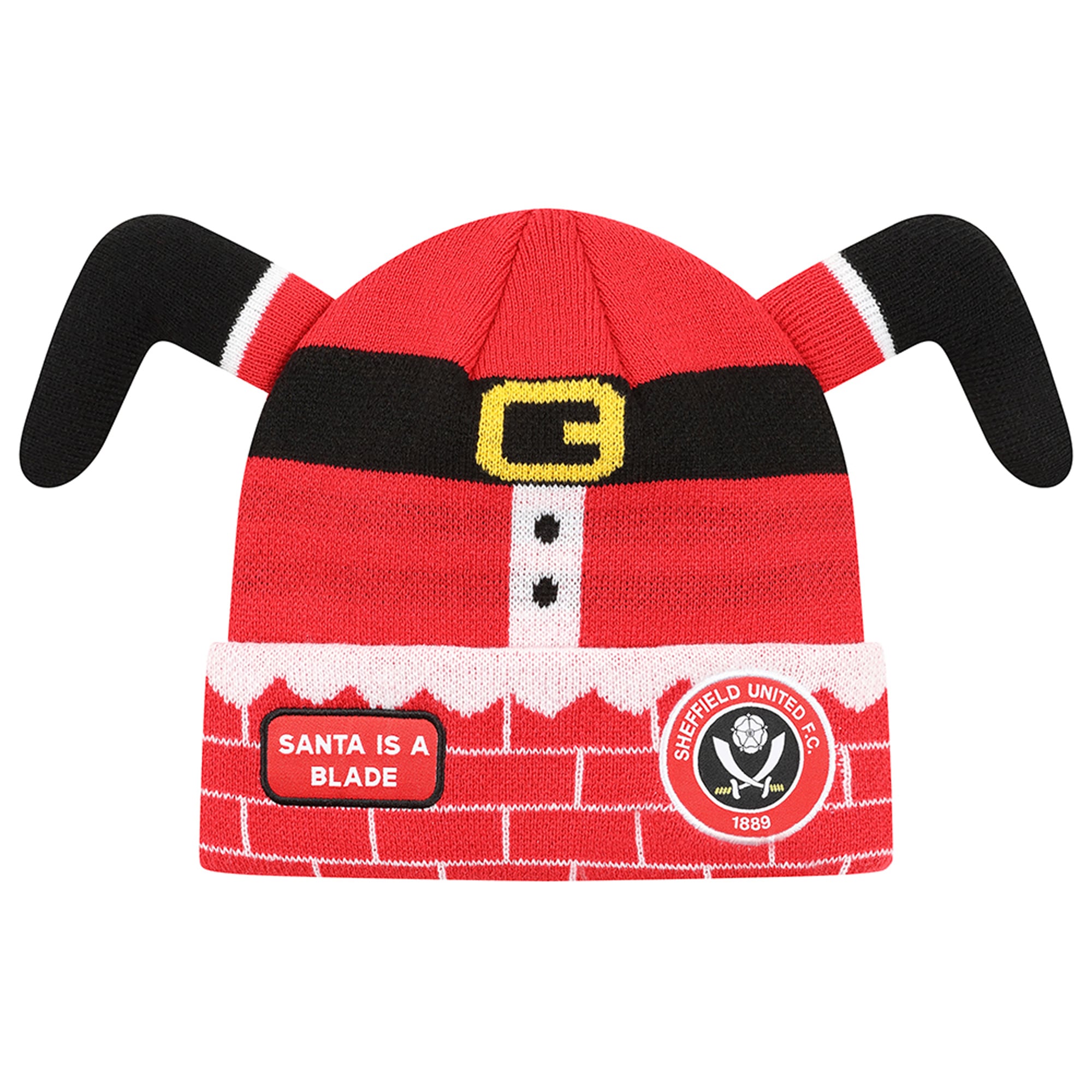 Sheffield United Santa Crest Hat - RedWhiteBlack - Unisex