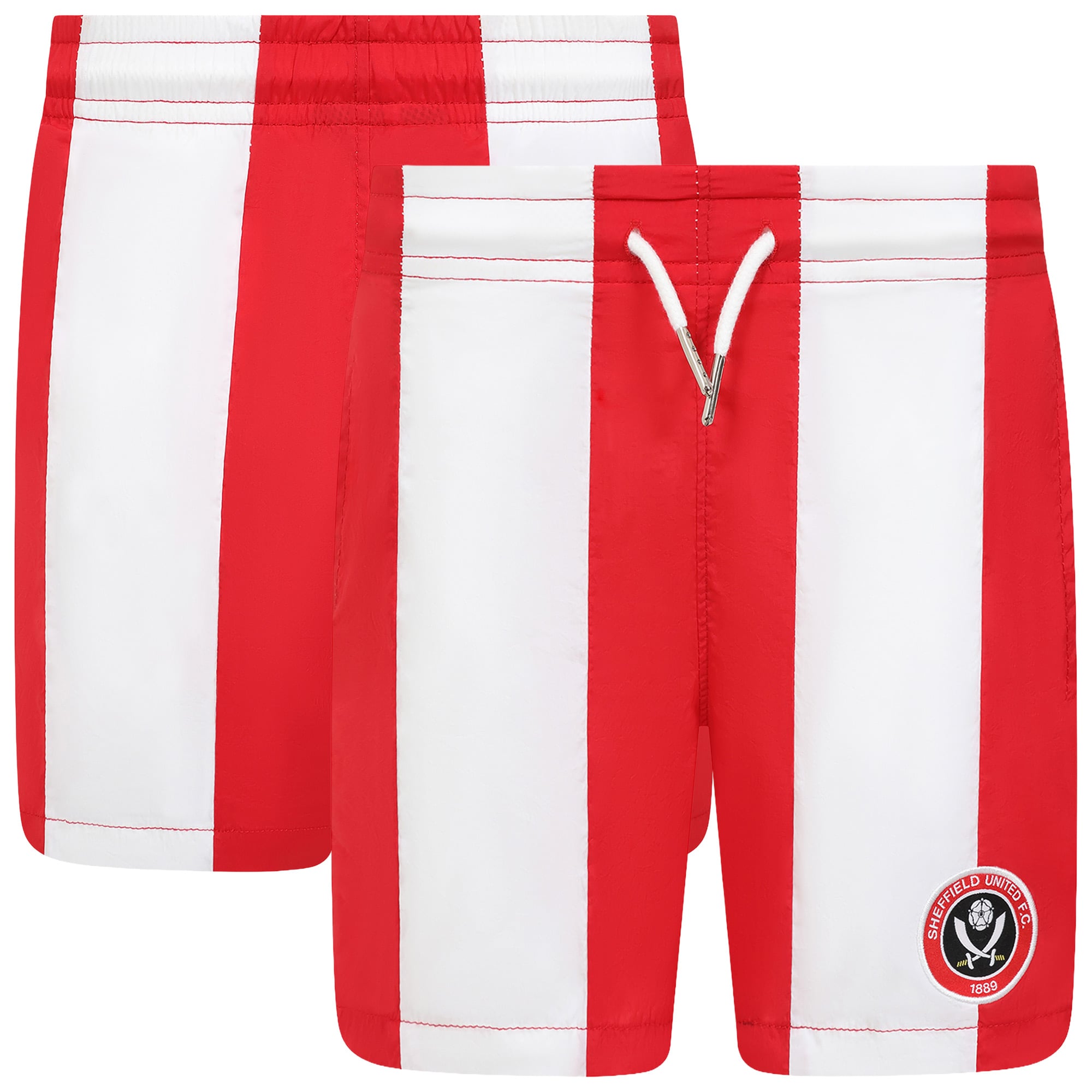 Sheffield United Stripe Crest Swim Short - Red/White - Kids