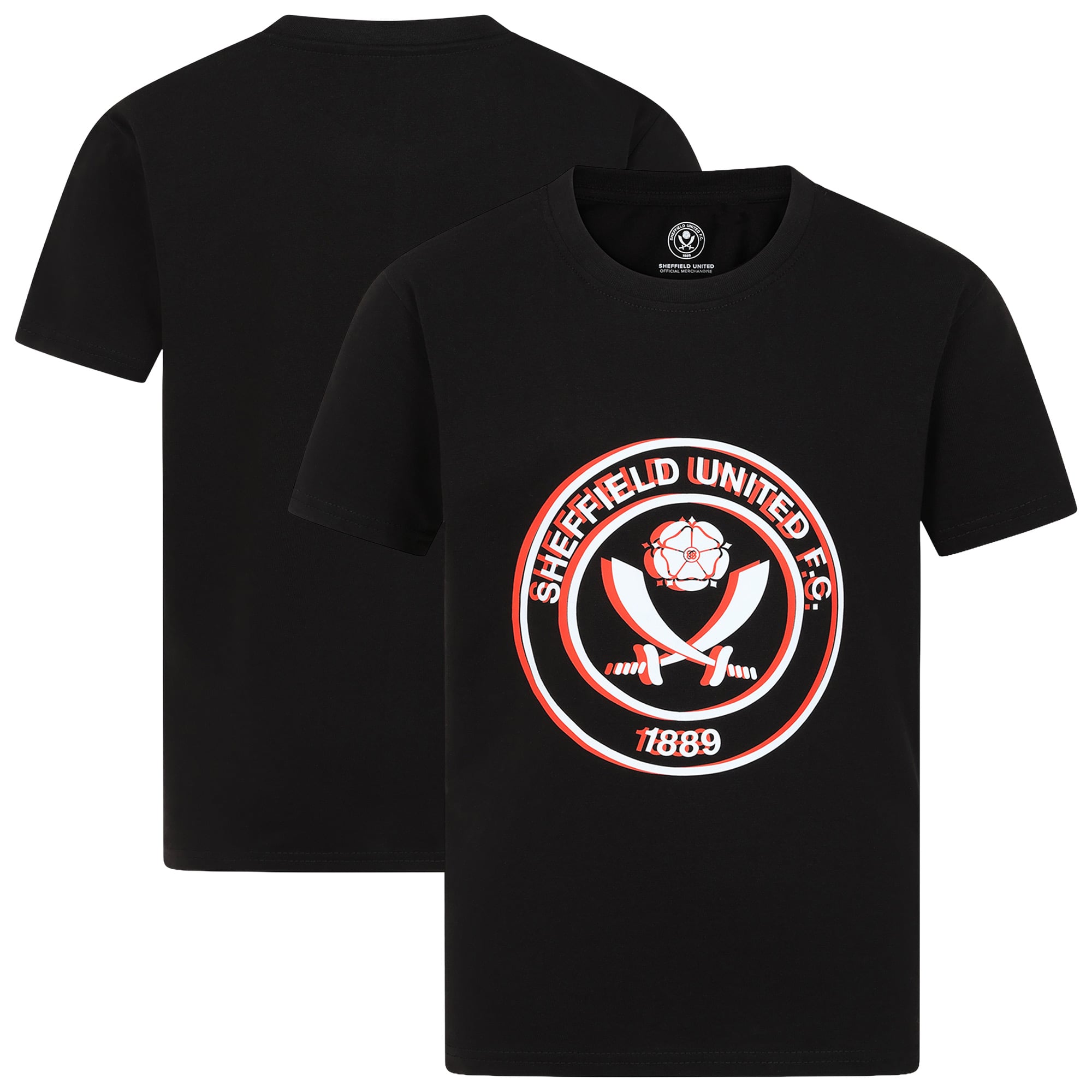 Sheffield United Mono Crest T-Shirt - Black - Kids