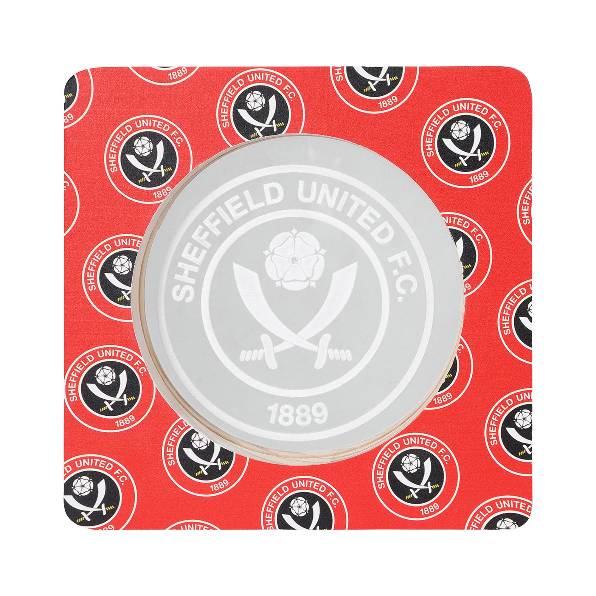 Sheffield United Wooden Square LED Light