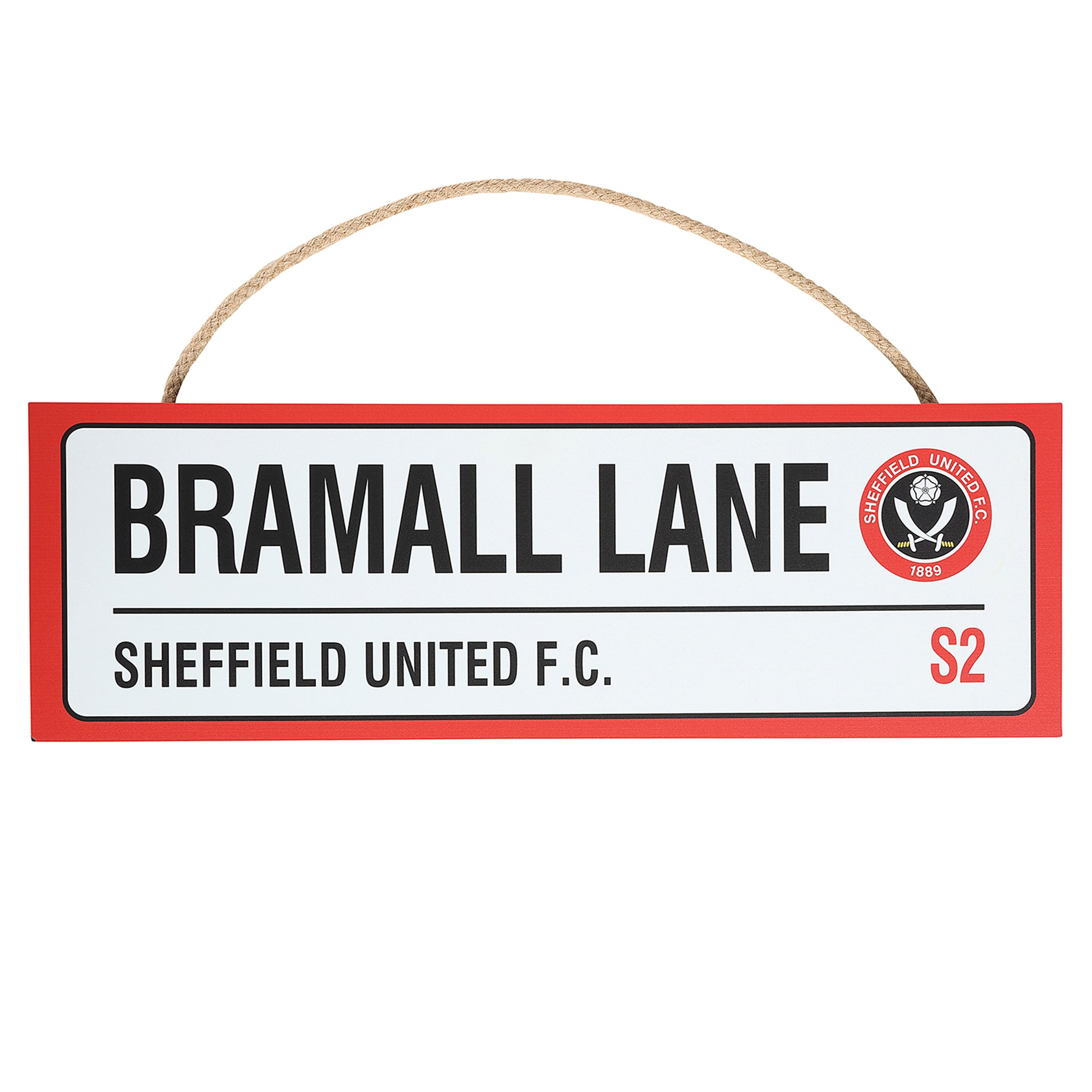 Sheffield United Hanging Wooden Street Sign