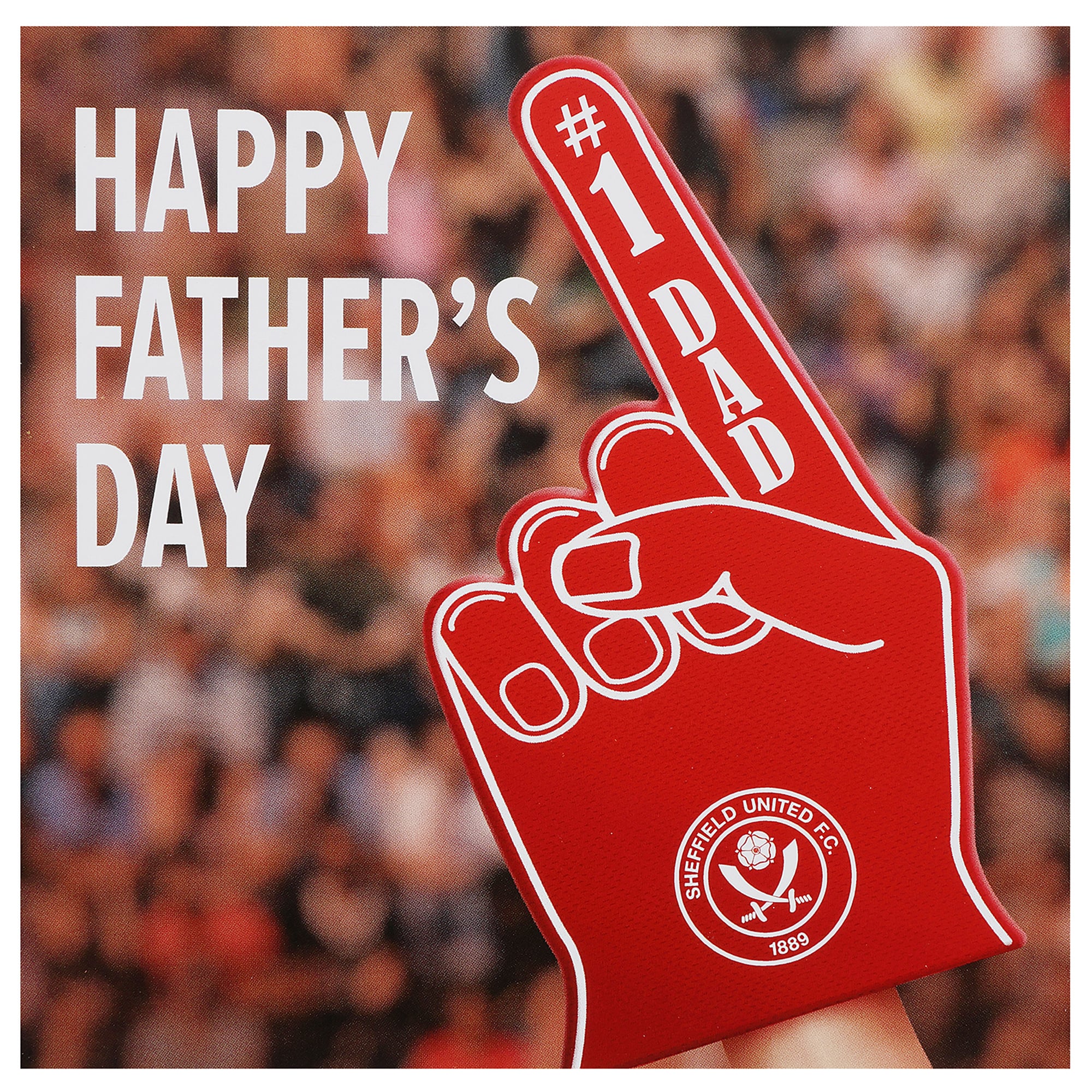 Sheffield United Foam Hand Fathers Day Card