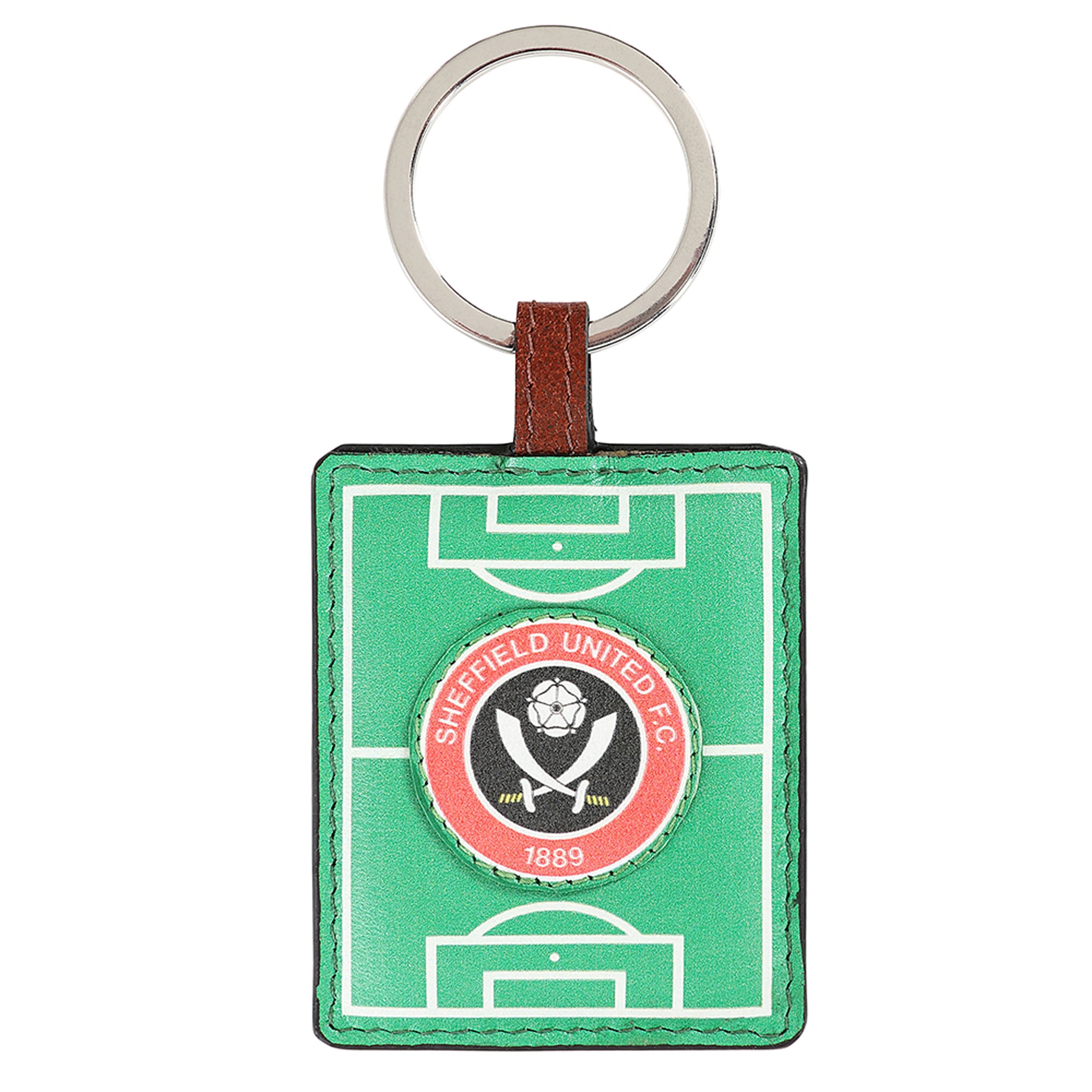 Sheffield United Pitch Leather Keyring