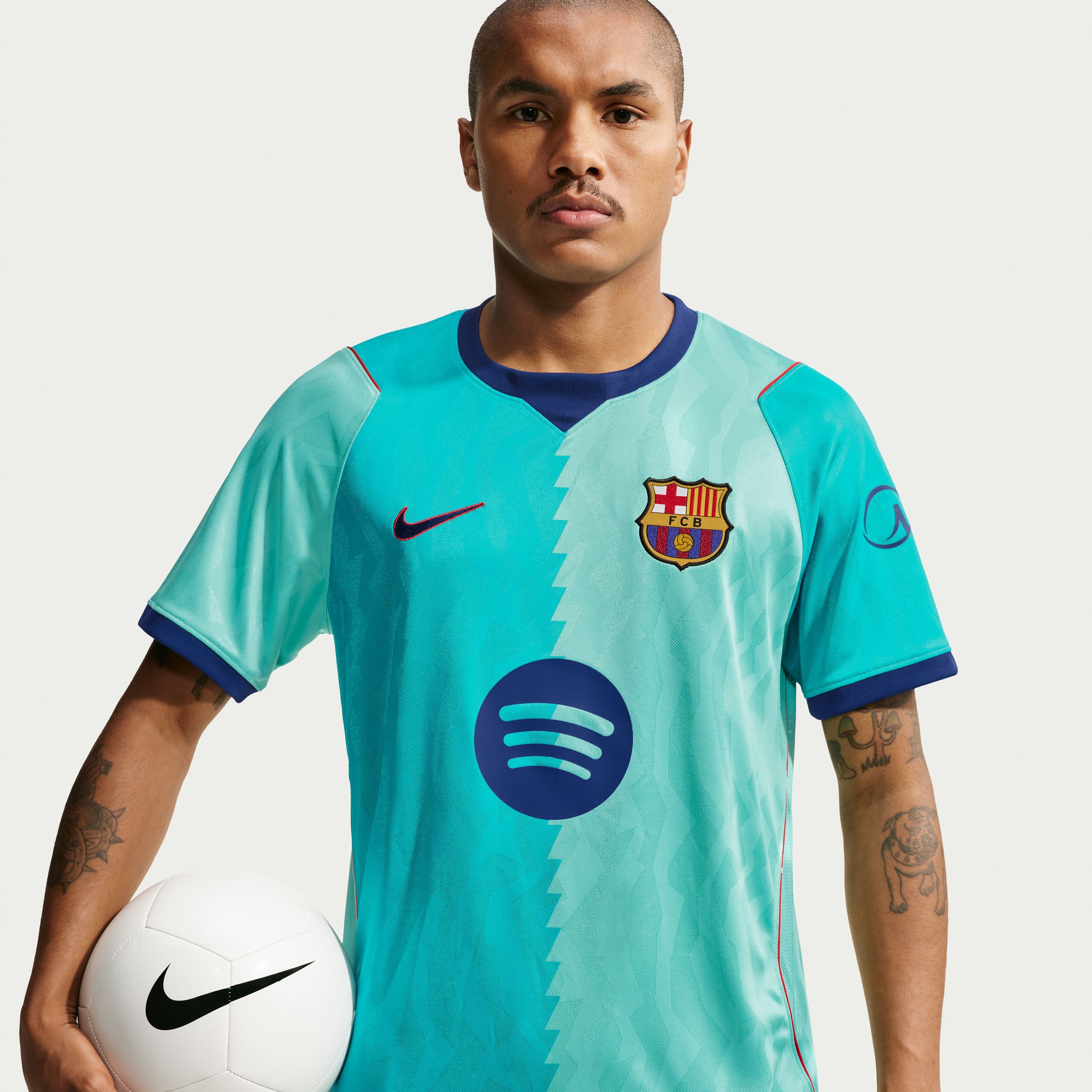 Men's Nike Turquoise Barcelona 2026/27 Third Stadium Replica Jersey