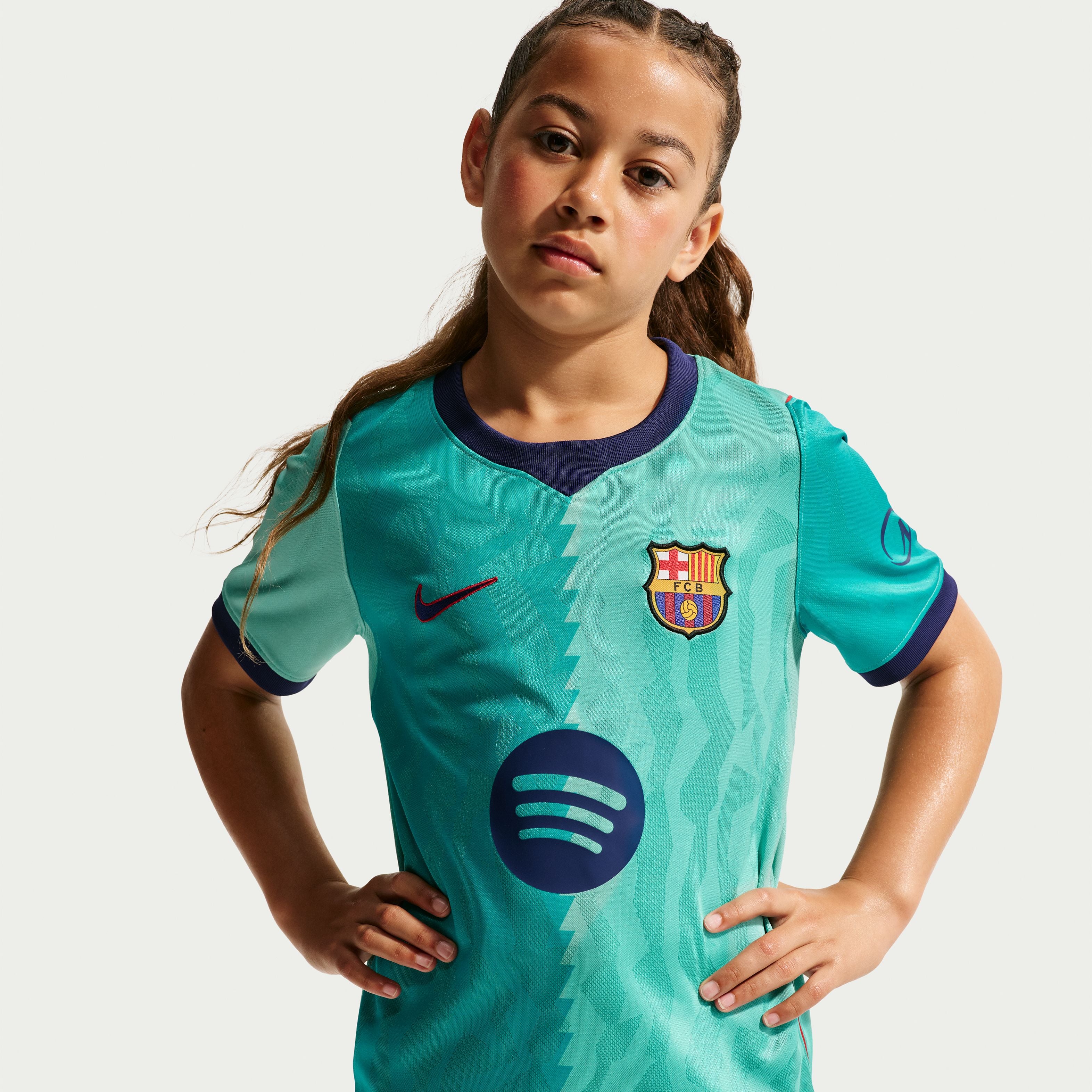 Youth Nike  Turquoise Barcelona 2026/27 Third Stadium Replica Jersey