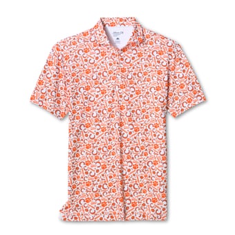 Men's johnnie-O  White Clemson Tigers Galvin Polo
