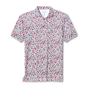 Men's johnnie-O  White Georgia Bulldogs Galvin Polo