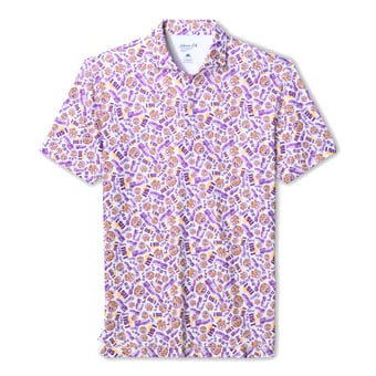 Men's johnnie-O  White LSU Tigers Galvin Polo