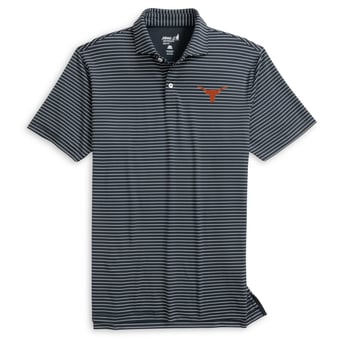 Men's johnnie-O  Black Texas Longhorns Beau Striped Polo