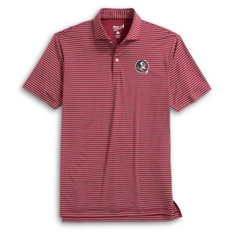 Men's johnnie-O  Garnet Florida State Seminoles Beau Striped Polo