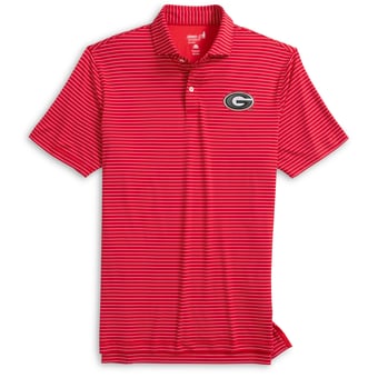 Men's johnnie-O  Red Georgia Bulldogs Beau Striped Polo