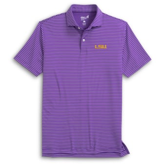 Men's johnnie-O  Purple LSU Tigers Beau Striped Polo