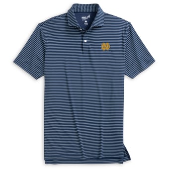 Men's johnnie-O  Navy Notre Dame Fighting Irish Beau Striped Polo