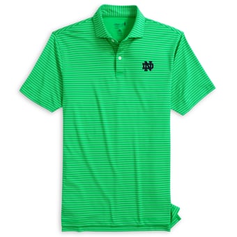 Men's johnnie-O  Green Notre Dame Fighting Irish Beau Striped Polo