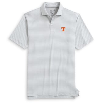 Men's johnnie-O  Gray Tennessee Volunteers Beau Striped Polo