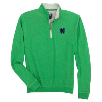 Men's johnnie-O  Green Notre Dame Fighting Irish Sully Quarter-Zip Pullover