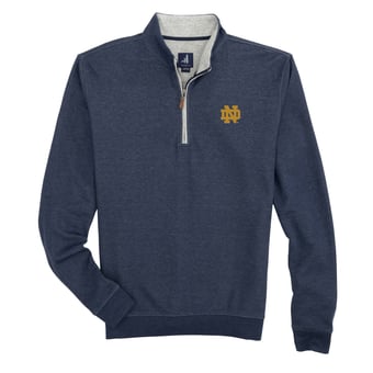Men's johnnie-O  Navy Notre Dame Fighting Irish Sully Quarter-Zip Pullover