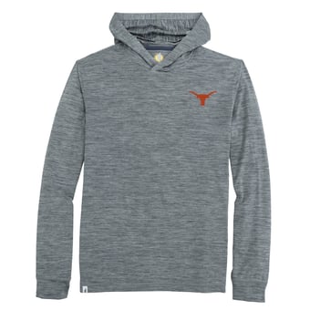 Men's johnnie-O  Heather Black Texas Longhorns Talon Long Sleeve Hooded T-Shirt