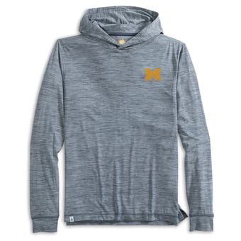 Men's johnnie-O  Navy Michigan Wolverines Talon Long Sleeve Hooded T-Shirt