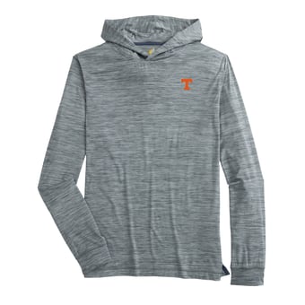 Men's johnnie-O  Heather Black Tennessee Volunteers Talon Long Sleeve Hooded T-Shirt