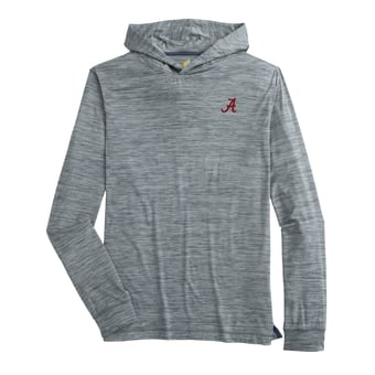 Men's johnnie-O  Heather Black Alabama Crimson Tide Talon Long Sleeve Hooded T-Shirt