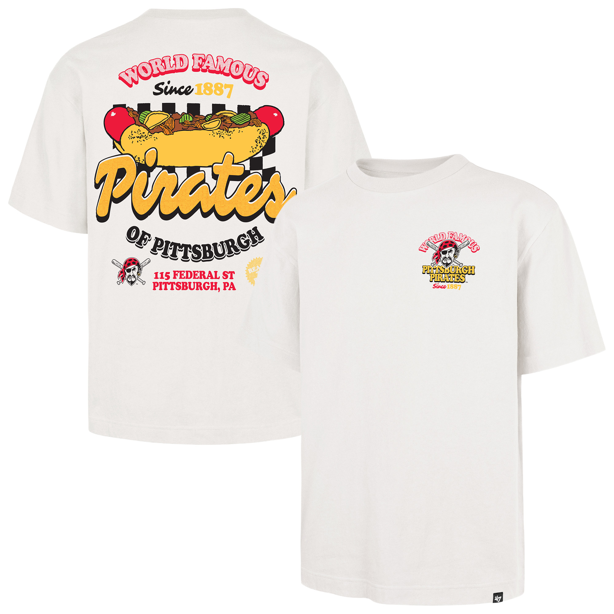 Men’s ’47 Cream Pittsburgh Pirates Glizzy T-Shirt