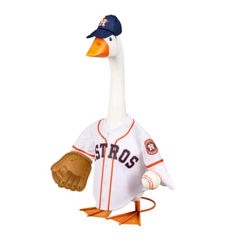 Houston Astros Gameday Porch Goose Statue & Team Uniform Set