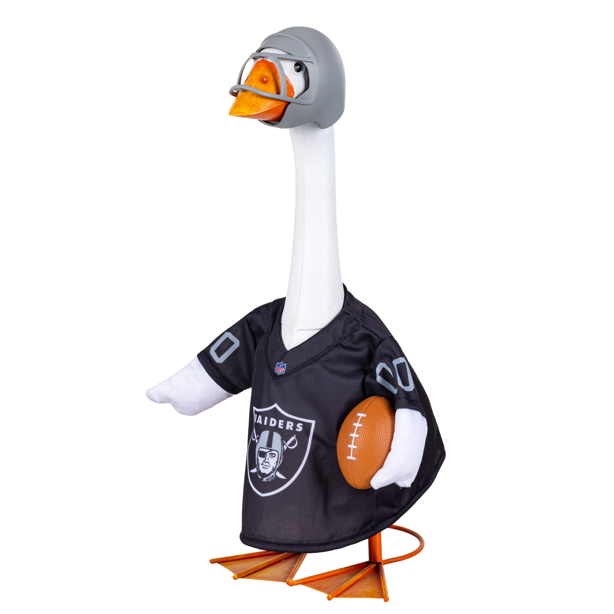 Las Vegas Raiders Gameday Porch Goose Statue & Team Uniform Set