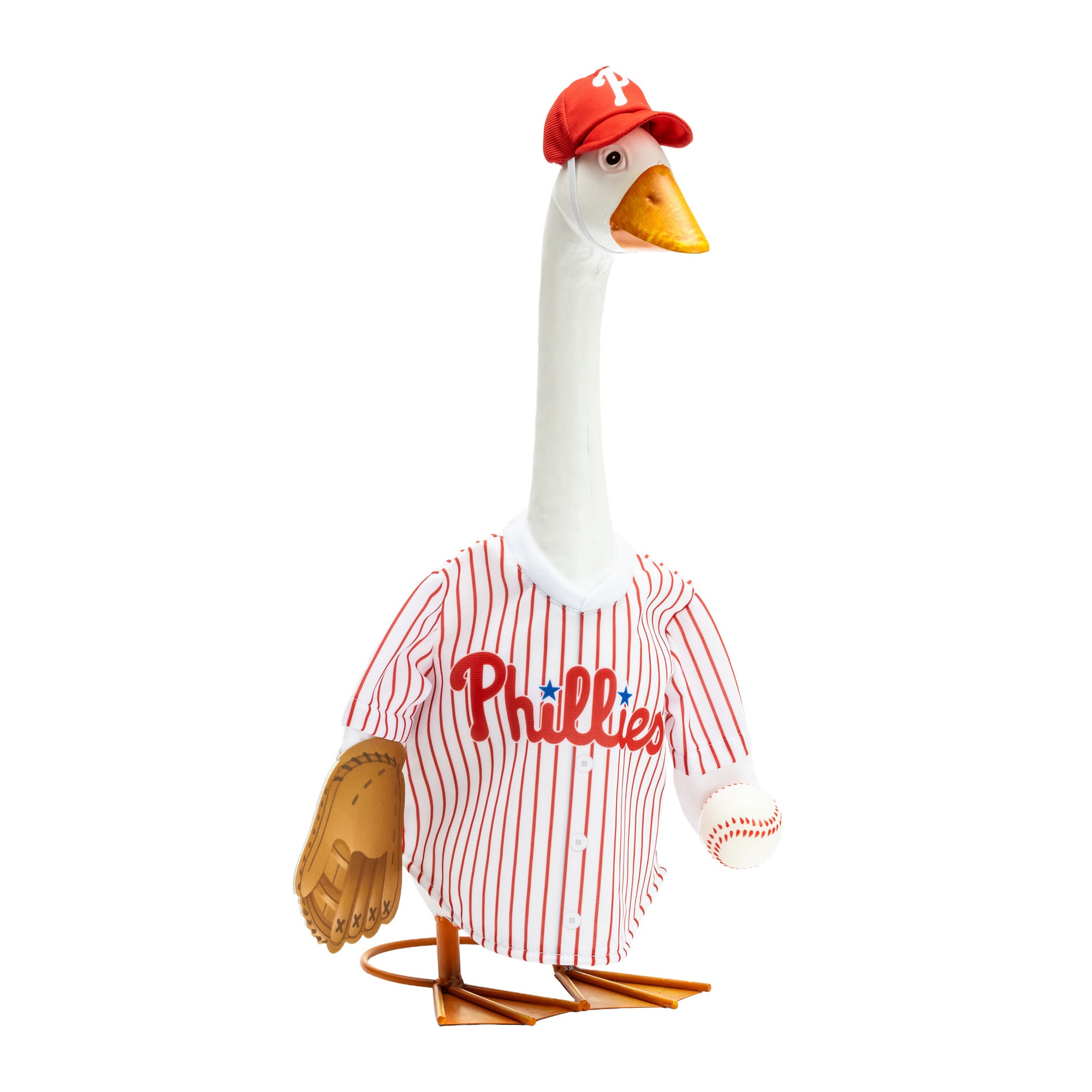 Philadelphia Phillies Gameday Porch Goose Statue & Team Uniform Set