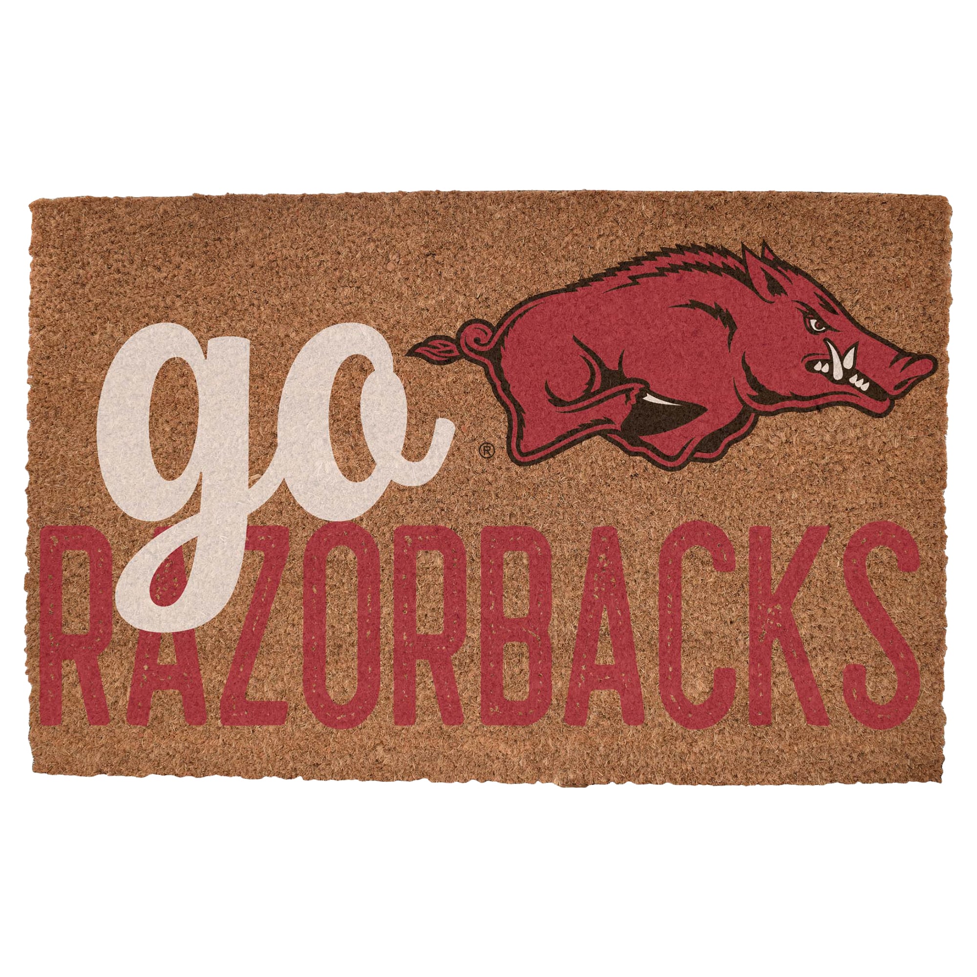 Arkansas Razorbacks 20" x 30" Go Team Coir Door Mat