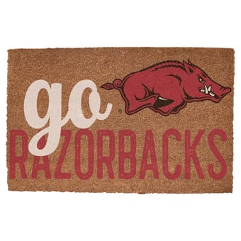 Arkansas Razorbacks 20" x 30" Go Team Coir Door Mat