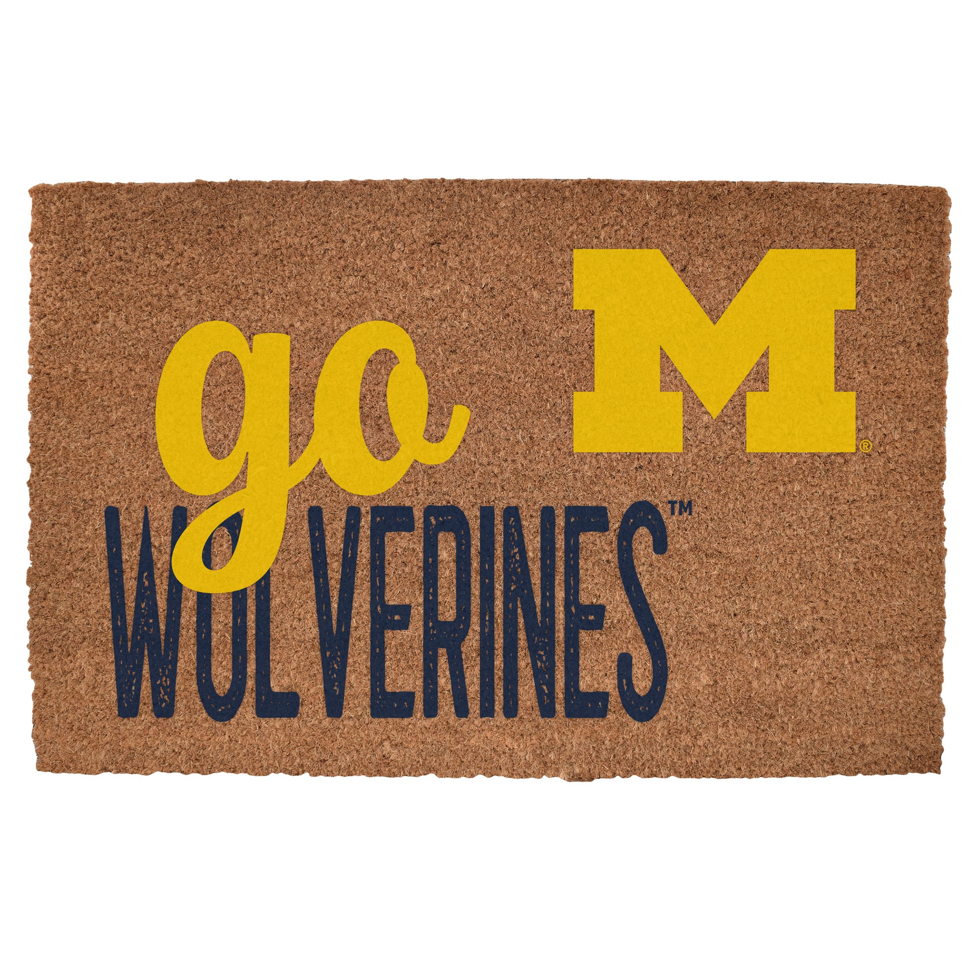 Michigan Wolverines 20" x 30" Go Team Coir Door Mat