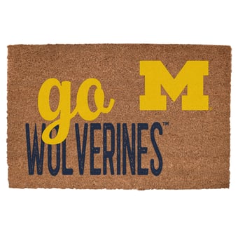Michigan Wolverines 20" x 30" Go Team Coir Door Mat