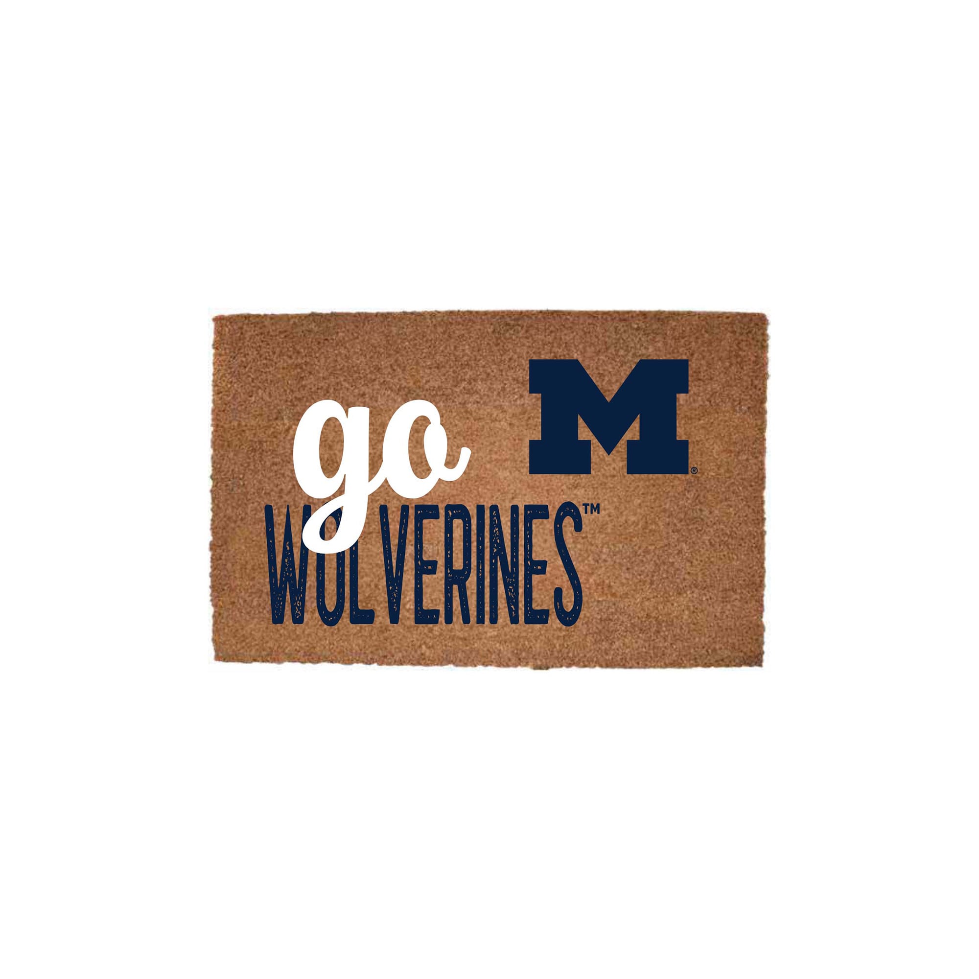 Michigan Wolverines 20" x 30" Go Team Coir Door Mat