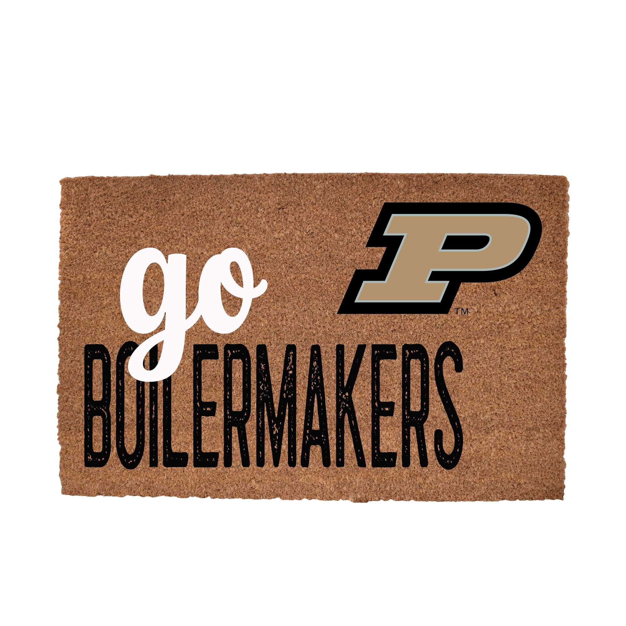 Purdue Boilermakers 20" x 30" Go Team Coir Door Mat